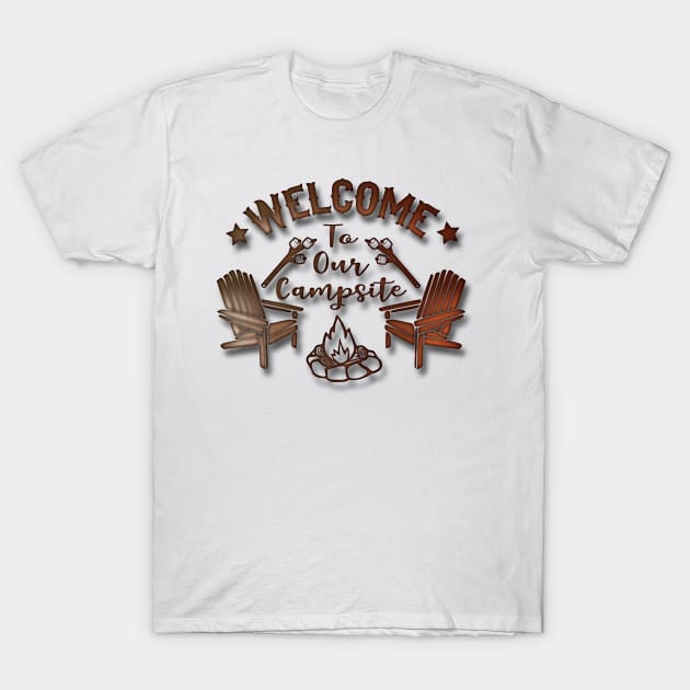 Welcome to our Campsite T-Shirt by Fisherbum